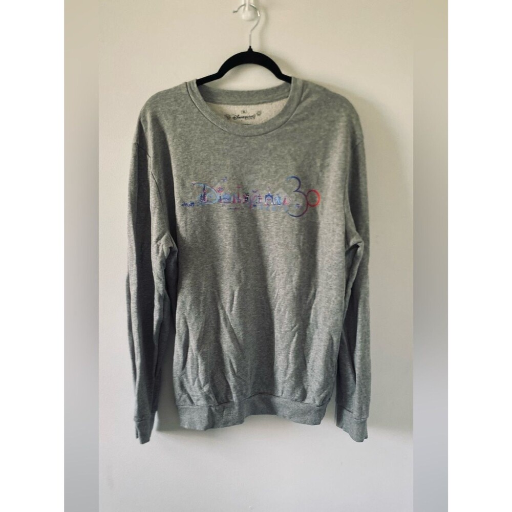 Women's Disney Gray Crewneck 30th Anniversary Sweatshirt Size XL